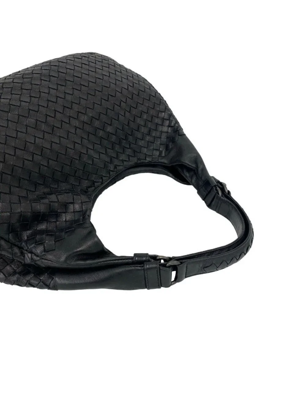 Bottega Veneta Campana Intrecciato Leather Tote Bag Black